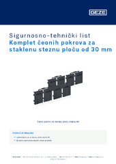 Komplet čeonih pokrova za staklenu steznu ploču od 30 mm Sigurnosno-tehnički list HR