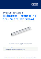 Klämprofil montering trä-/metalldörrblad Produktdatablad SV