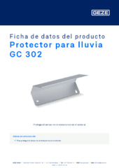 Protector para lluvia GC 302 Ficha de datos del producto ES
