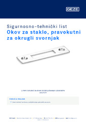 Okov za staklo, pravokutni za okrugli svornjak Sigurnosno-tehnički list HR