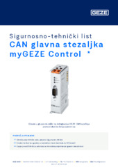 CAN glavna stezaljka myGEZE Control  * Sigurnosno-tehnički list HR