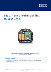 WRM-24 Sigurnosno-tehnički list HR