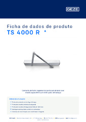 TS 4000 R  * Ficha de dados de produto PT