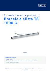 Braccio a slitta TS 1500 G Scheda tecnica prodotto IT