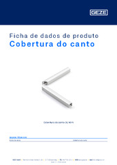 Cobertura do canto Ficha de dados de produto PT
