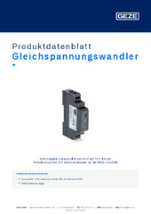 Gleichspannungswandler  * Produktdatenblatt DE
