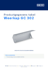 Weerkap GC 302 Productgegevens tabel NL