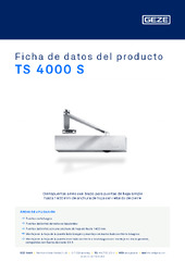 TS 4000 S Ficha de datos del producto ES