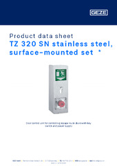 TZ 320 SN stainless steel, surface-mounted set  * Product data sheet EN
