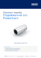 Подовження осі Powerturn Паспорт виробу UK