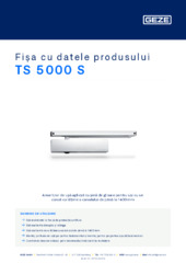 TS 5000 S Fișa cu datele produsului RO