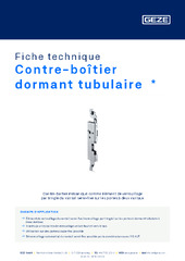 Contre-boîtier dormant tubulaire  * Fiche technique FR