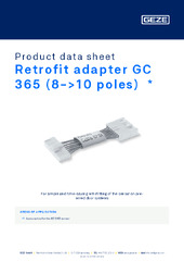 Retrofit adapter GC 365 (8->10 poles)  * Product data sheet EN