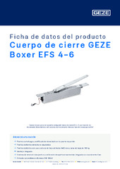 Cuerpo de cierre GEZE Boxer EFS 4-6 Ficha de datos del producto ES