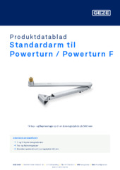 Standardarm til Powerturn / Powerturn F Produktdatablad DA