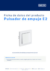 Pulsador de empuje E2 Ficha de datos del producto ES