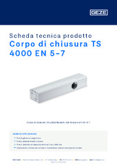 Corpo di chiusura TS 4000 EN 5-7 Scheda tecnica prodotto IT