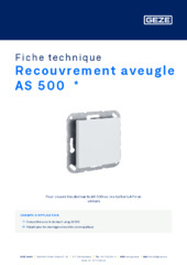 Recouvrement aveugle AS 500  * Fiche technique FR