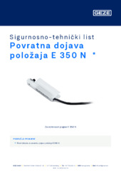 Povratna dojava položaja E 350 N  * Sigurnosno-tehnički list HR