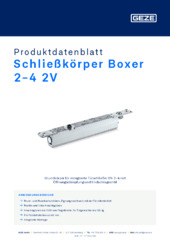 Schließkörper Boxer 2-4 2V Produktdatenblatt DE