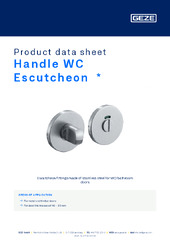 Handle WC Escutcheon  * Product data sheet EN