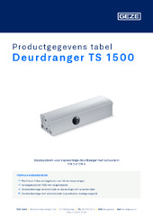 Deurdranger TS 1500 Productgegevens tabel NL