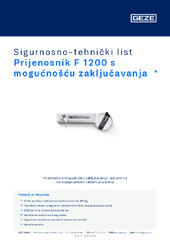 Prijenosnik F 1200 s mogućnošću zaključavanja  * Sigurnosno-tehnički list HR