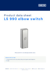 LS 990 elbow switch Product data sheet EN