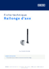 Rallonge d'axe Fiche technique FR