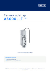 A5000--F  * Termék adatlap HU