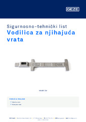 Vodilica za njihajuća vrata Sigurnosno-tehnički list HR