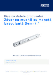 Zăvor cu muchii cu manetă basculantă (lemn)  * Fișa cu datele produsului RO