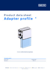 Adapter profile  * Product data sheet EN