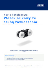 Wózek rolkowy ze śrubą zawieszenia Karta katalogowa PL