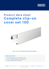 Complete clip-on cover set 100 Product data sheet EN