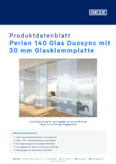 Perlan 140 Glas Duosync mit 30 mm Glasklemmplatte Produktdatenblatt DE