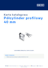 Półcylinder profilowy 40 mm Karta katalogowa PL