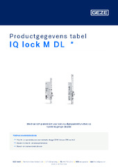 IQ lock M DL  * Productgegevens tabel NL