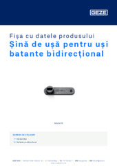 Șină de ușă pentru uși batante bidirecțional Fișa cu datele produsului RO