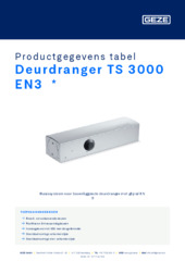 Deurdranger TS 3000 EN3  * Productgegevens tabel NL
