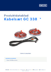 Kabelsæt GC 338  * Produktdatablad DA