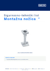 Montažna nožica  * Sigurnosno-tehnički list HR