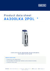 A4300LKA 2POL  * Product data sheet EN