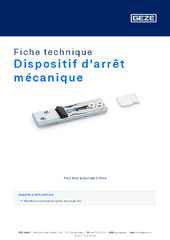 Dispositif d'arrêt mécanique Fiche technique FR