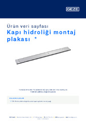 Kapı hidroliği montaj plakası  * Ürün veri sayfası TR