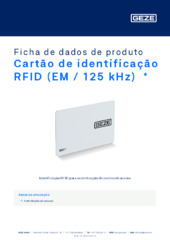 Cartão de identificação RFID (EM / 125 kHz)  * Ficha de dados de produto PT