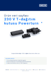230 V T-dağıtım kutusu Powerturn Ürün veri sayfası TR