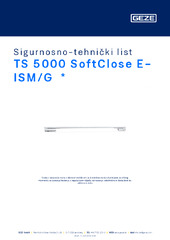 TS 5000 SoftClose E-ISM/G  * Sigurnosno-tehnički list HR