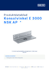 Konsolvinkel E 3000 NSK AP  * Produktdatablad DA