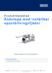 Ändstopp med inställbar uppställningsfjäder Produktdatablad SV